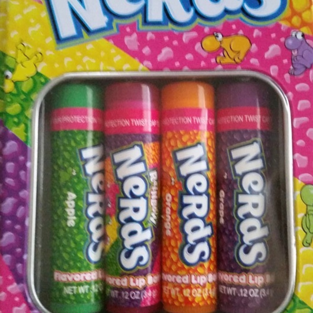 Rainbow Nerds 4 Flavored Lip Balms Gift Set